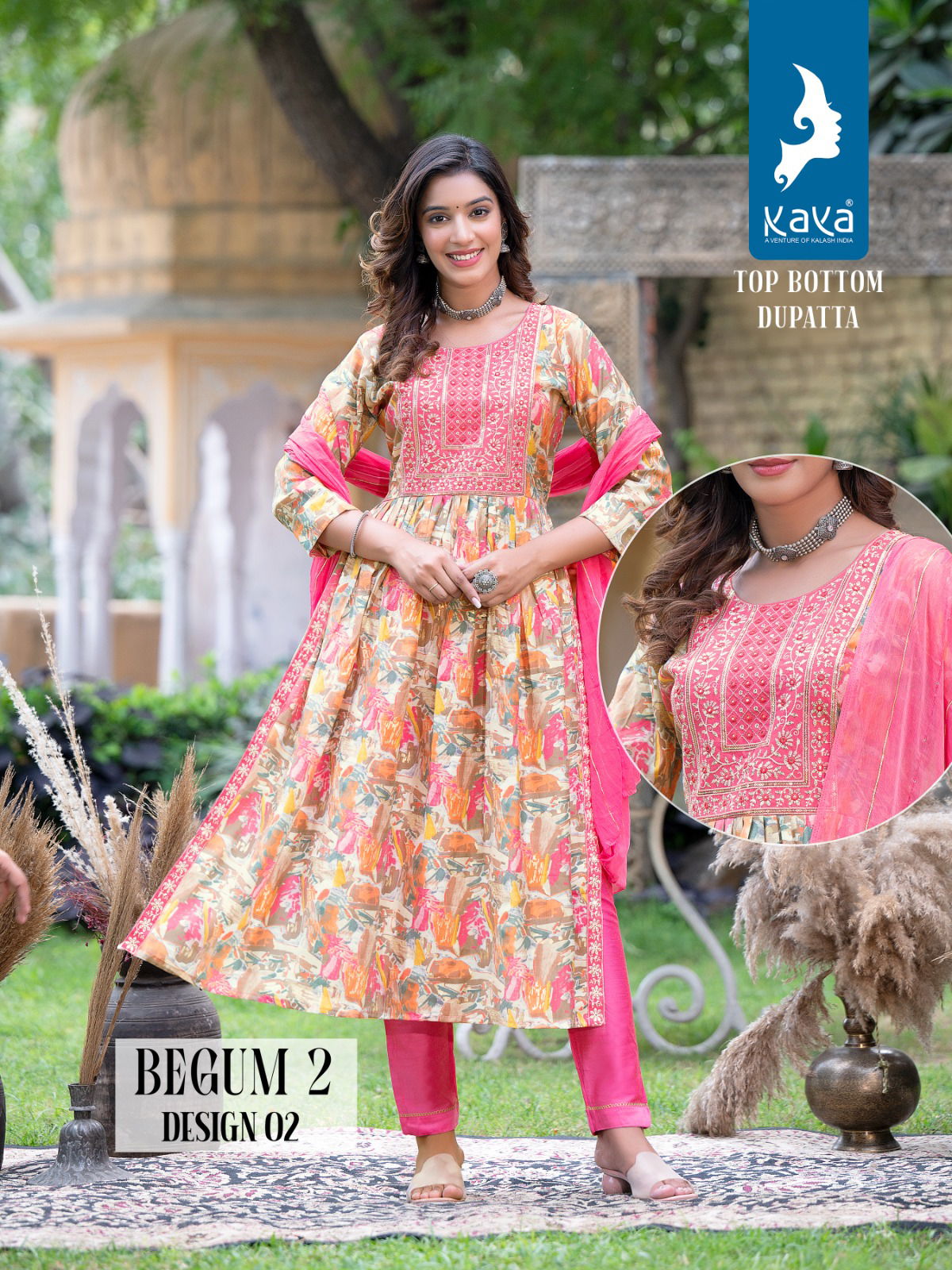 Kaya Begum 2 Nyra Cut Kurti With Bottom Dupatta Catalog
